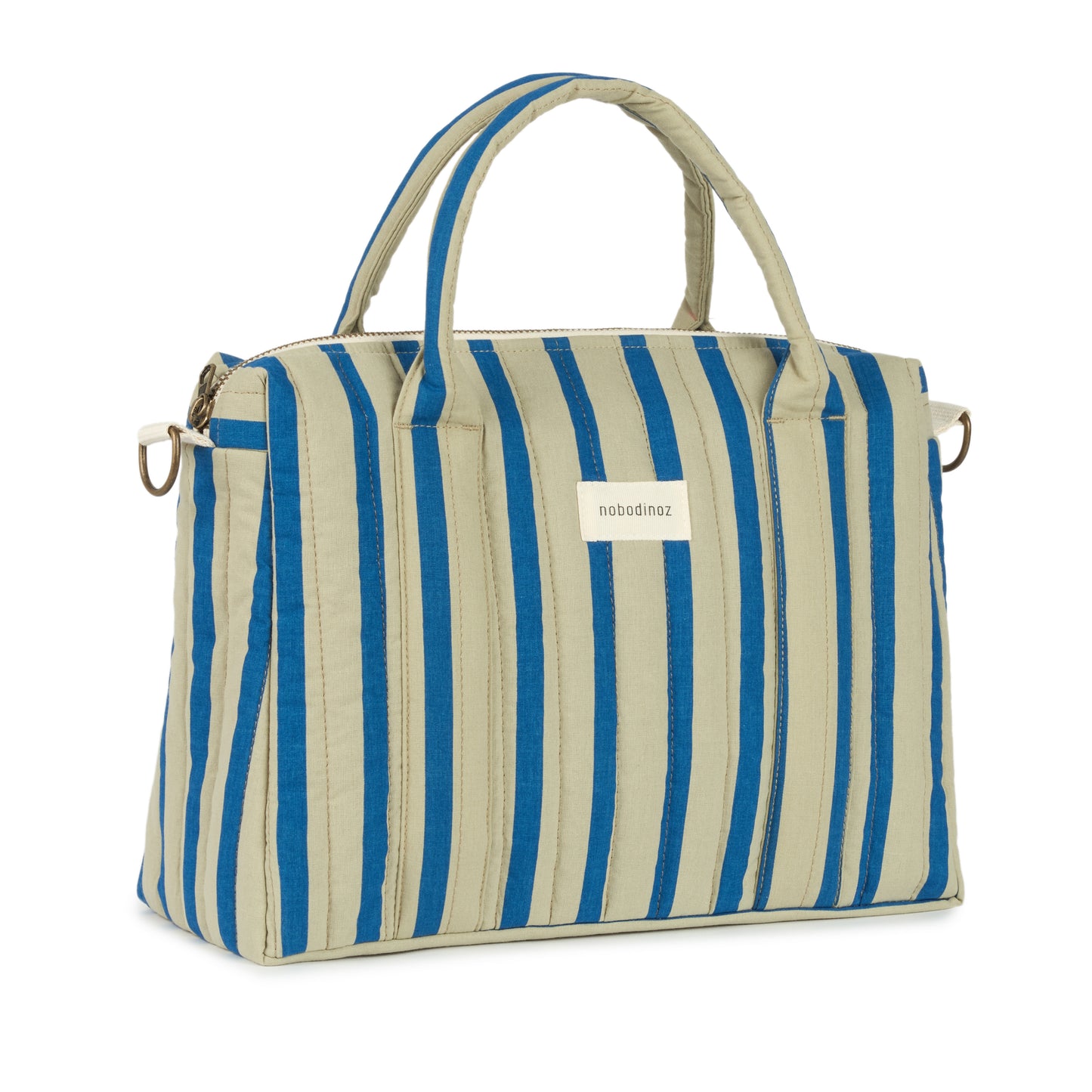 Organizador de cochecito y mini bolso stories limited edition - Green blue stripes