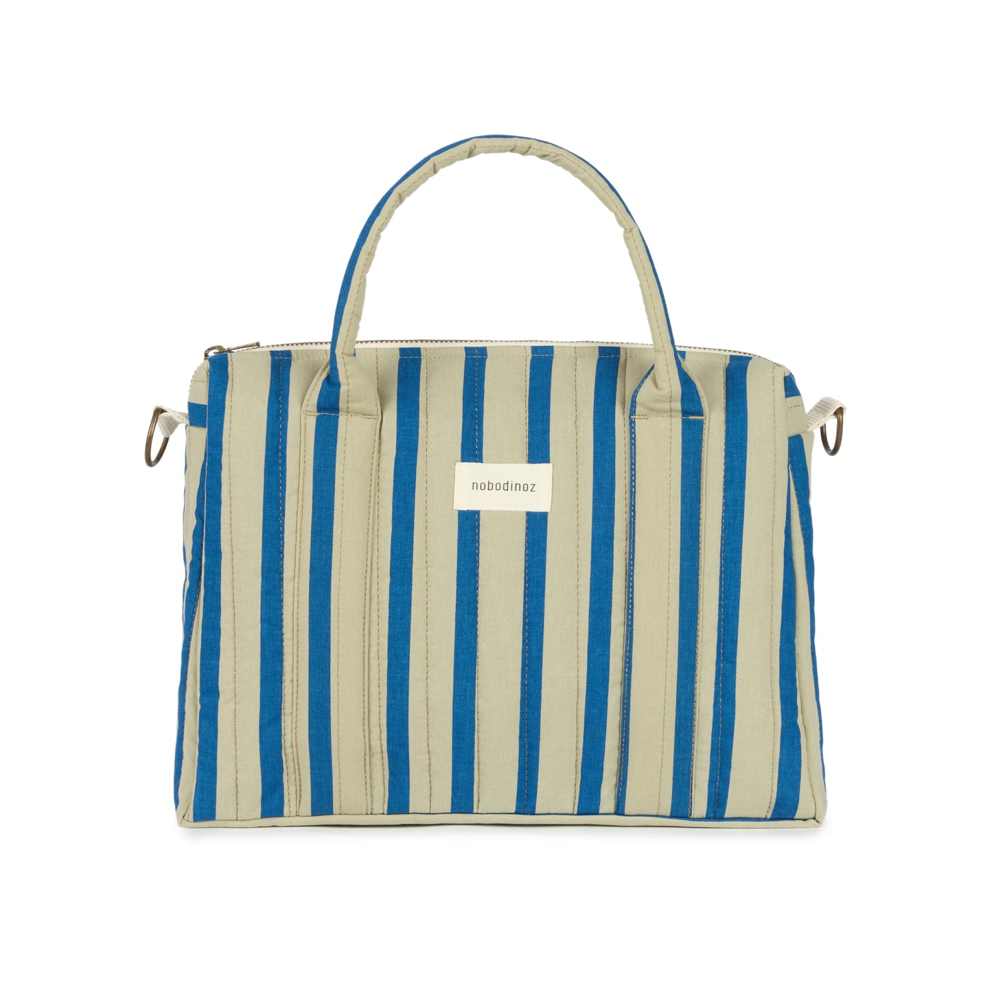 Organizador de cochecito y mini bolso stories limited edition - Green blue stripes