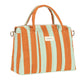 Organizador de cochecito y mini bolso stories limited edition - Green orange stripes