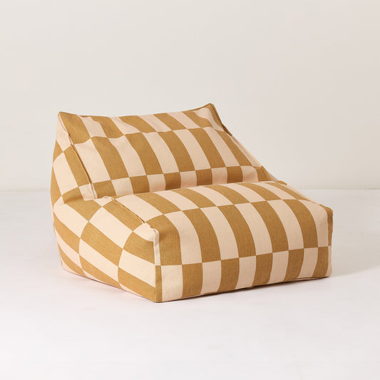 Pouf sillón vibes - Mustard and sand tiles