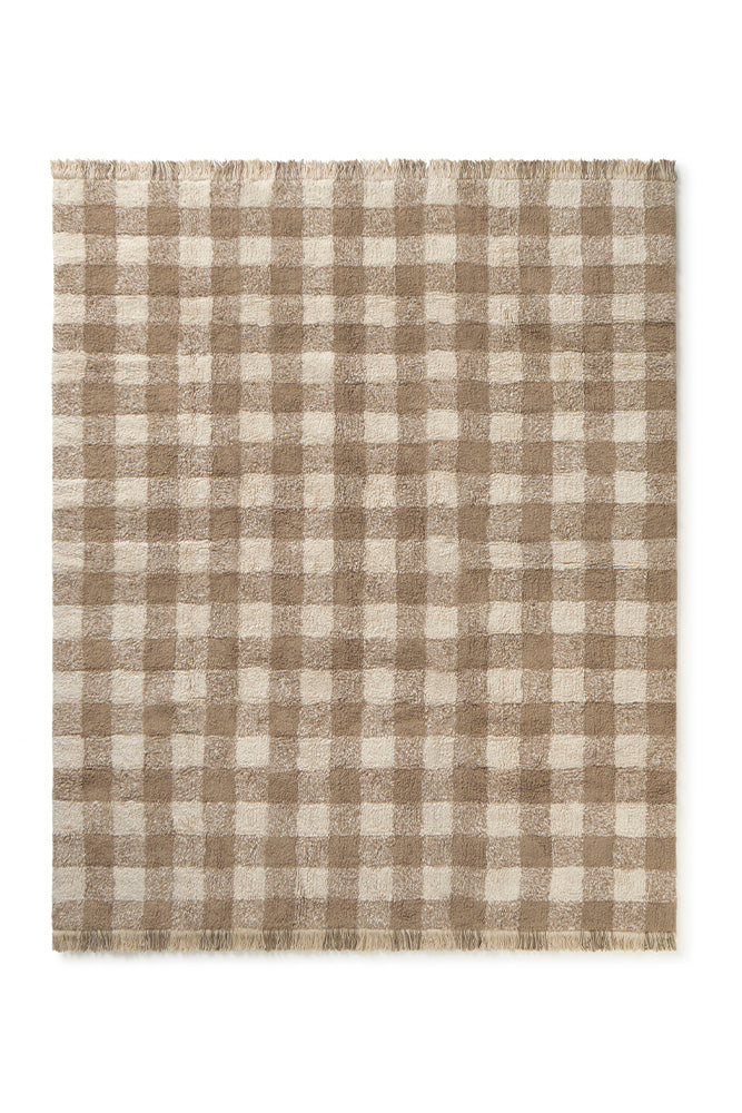 Alfombra lavable - Vichy Marrón
