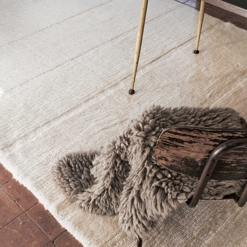 Alfombra lavable de pasillo steppe sheep white - 80x140 cm