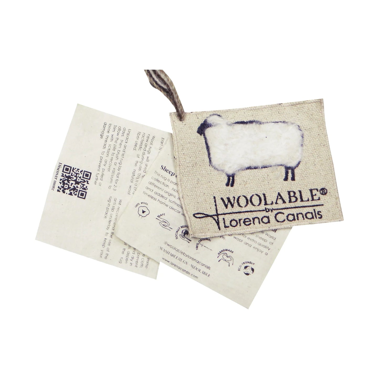 Alfombra lavable de pasillo steppe sheep white - 80x140 cm