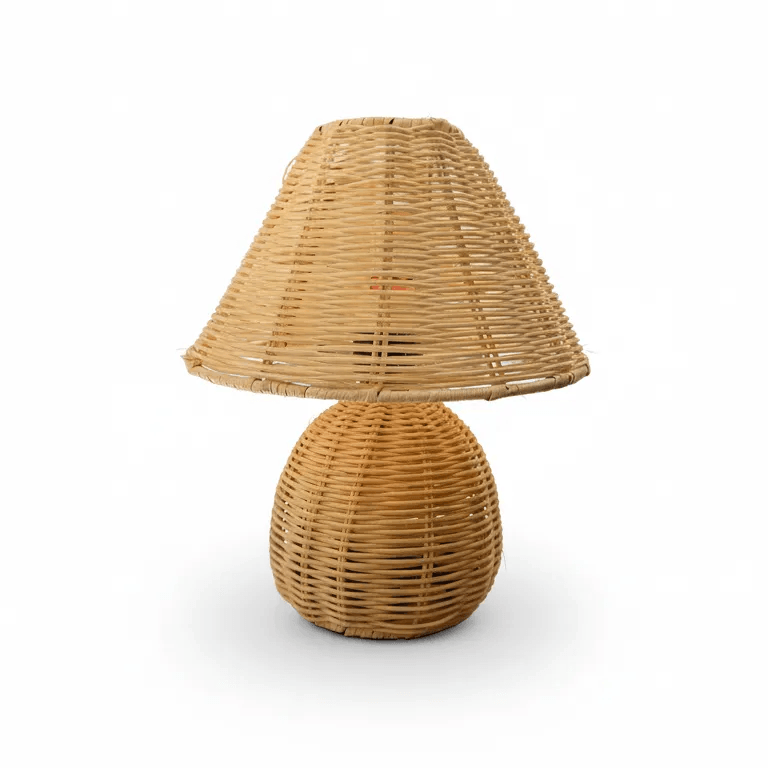 Lampara sobremesa baby rattán