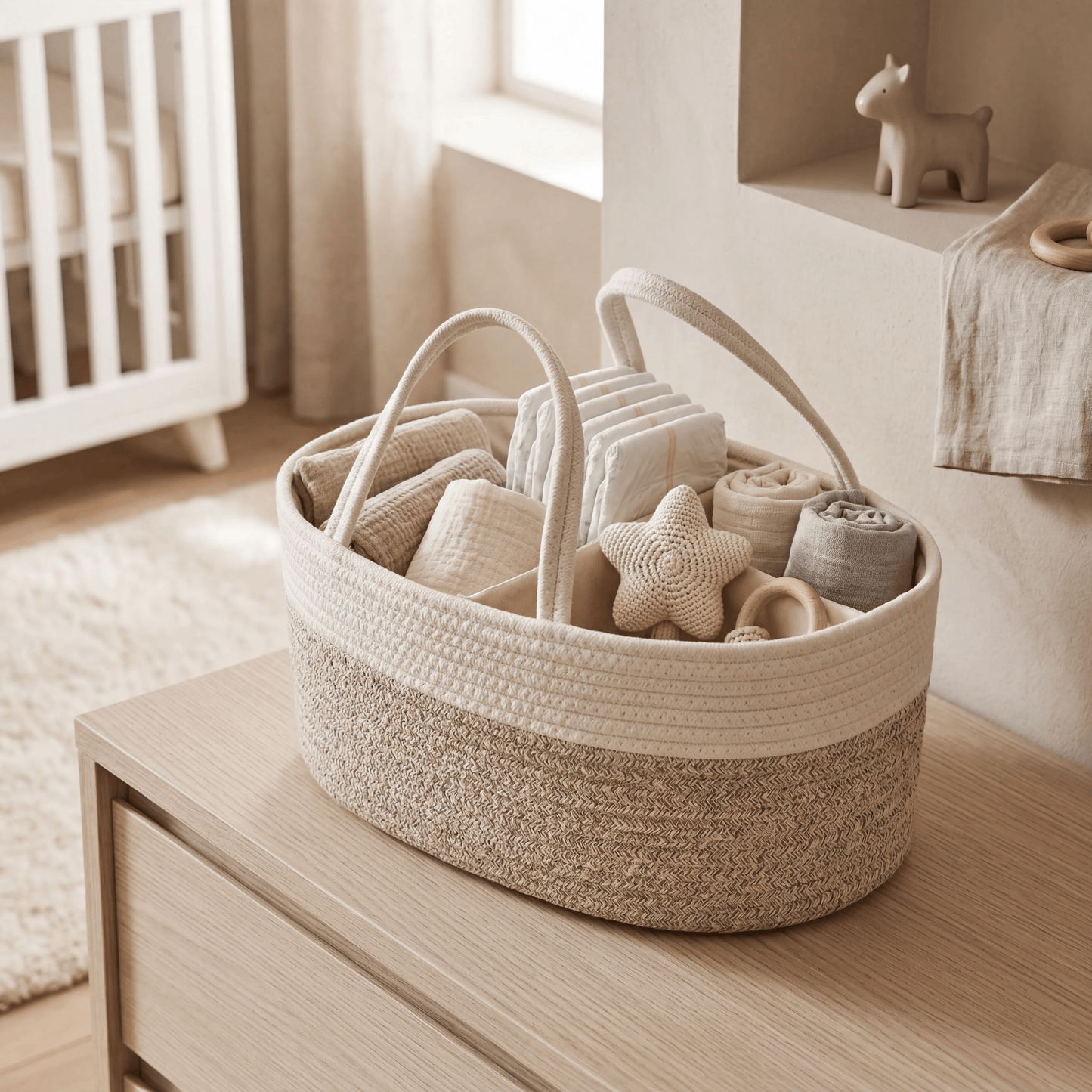 Canasto mudador Caddy Diaper - algodón