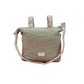 Bolso pañalero para coche - Verde y flores rosa