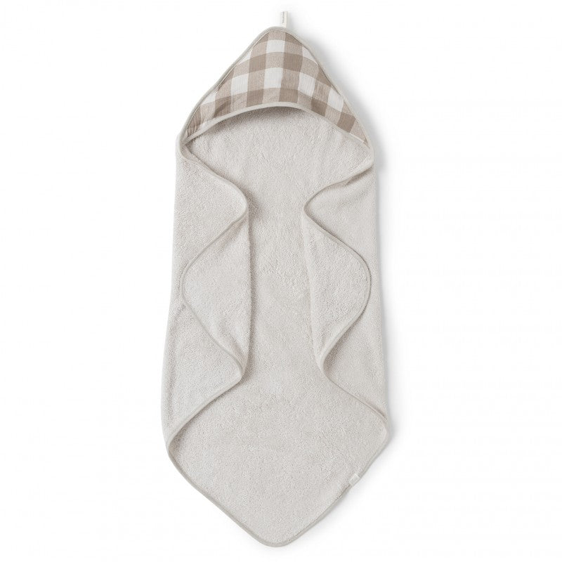 Toalla con capucha - Vichy caramel