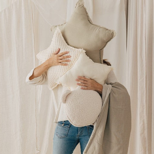 Cojín con bolsillo teddy - Mouton