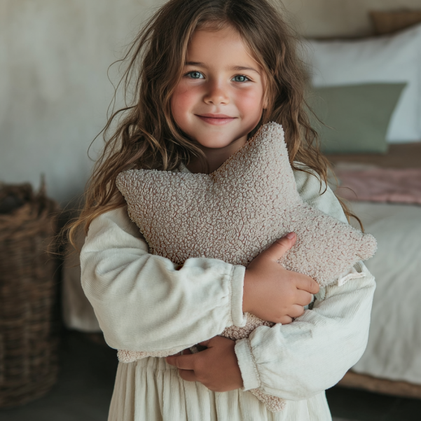 Cojín estrella - Latte doodle