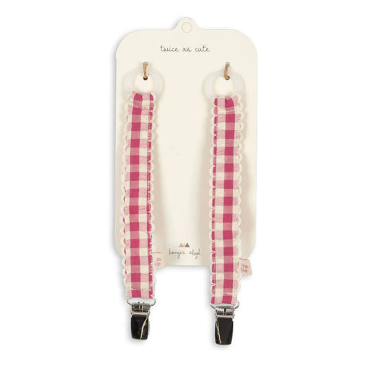 Pack de 2 Porta Chupetes - Bubblegum check