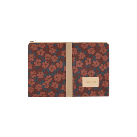 Mudador Portatil Impermeable Hyde Park - Maroon poppies