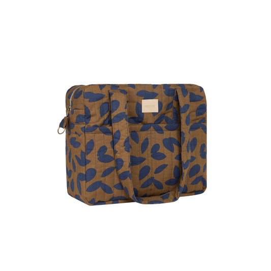 Bolso cambiador impermeable apto para coche Hyde Park - Blue leaves