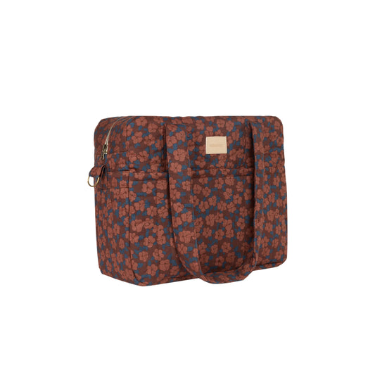 Bolso cambiador impermeable apto para coche Hyde Park - Maroon poppies