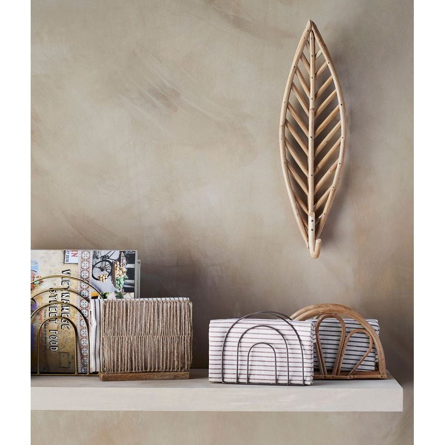 Perchero rattan leaf