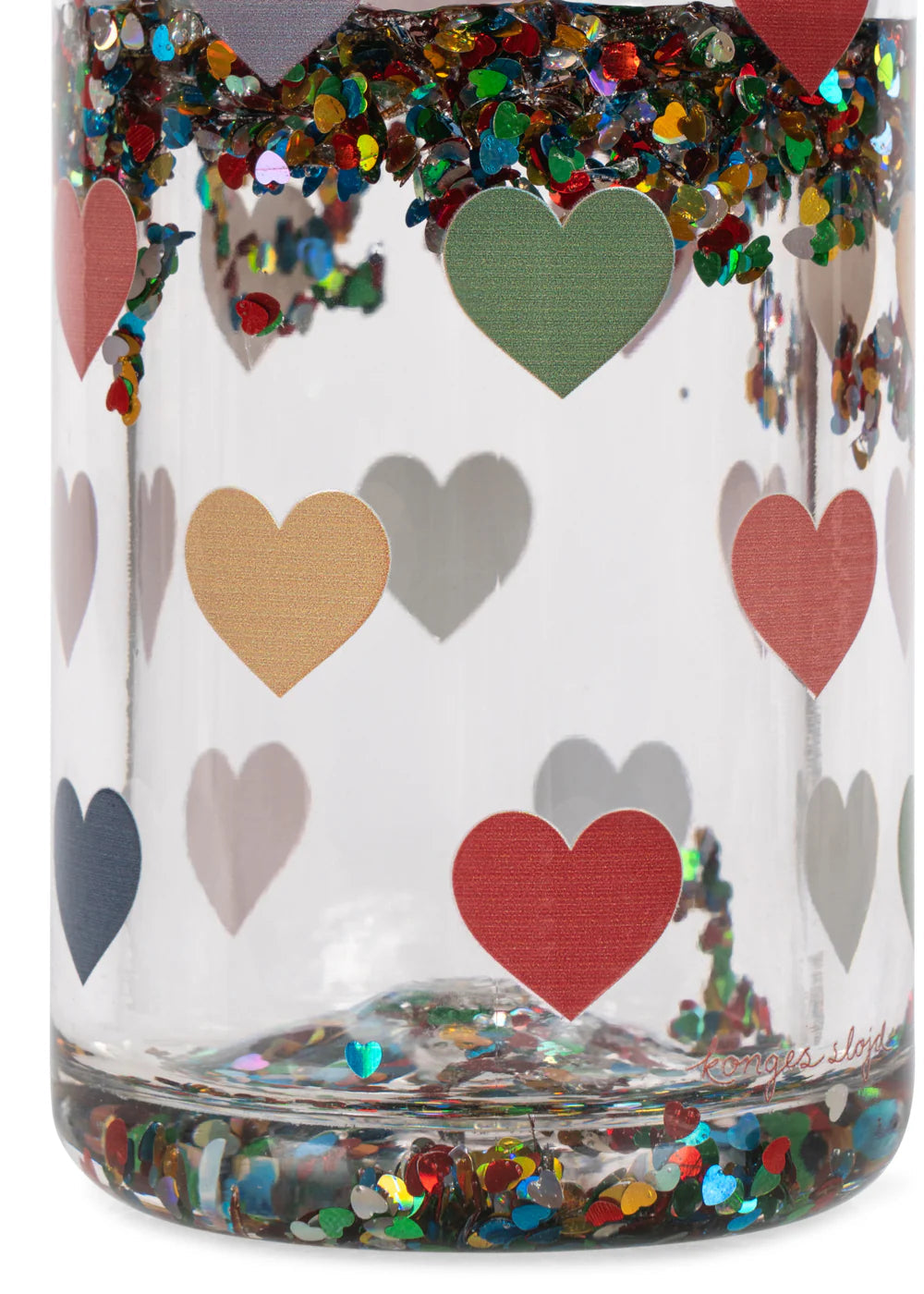Botella bon coeur coloré glitter