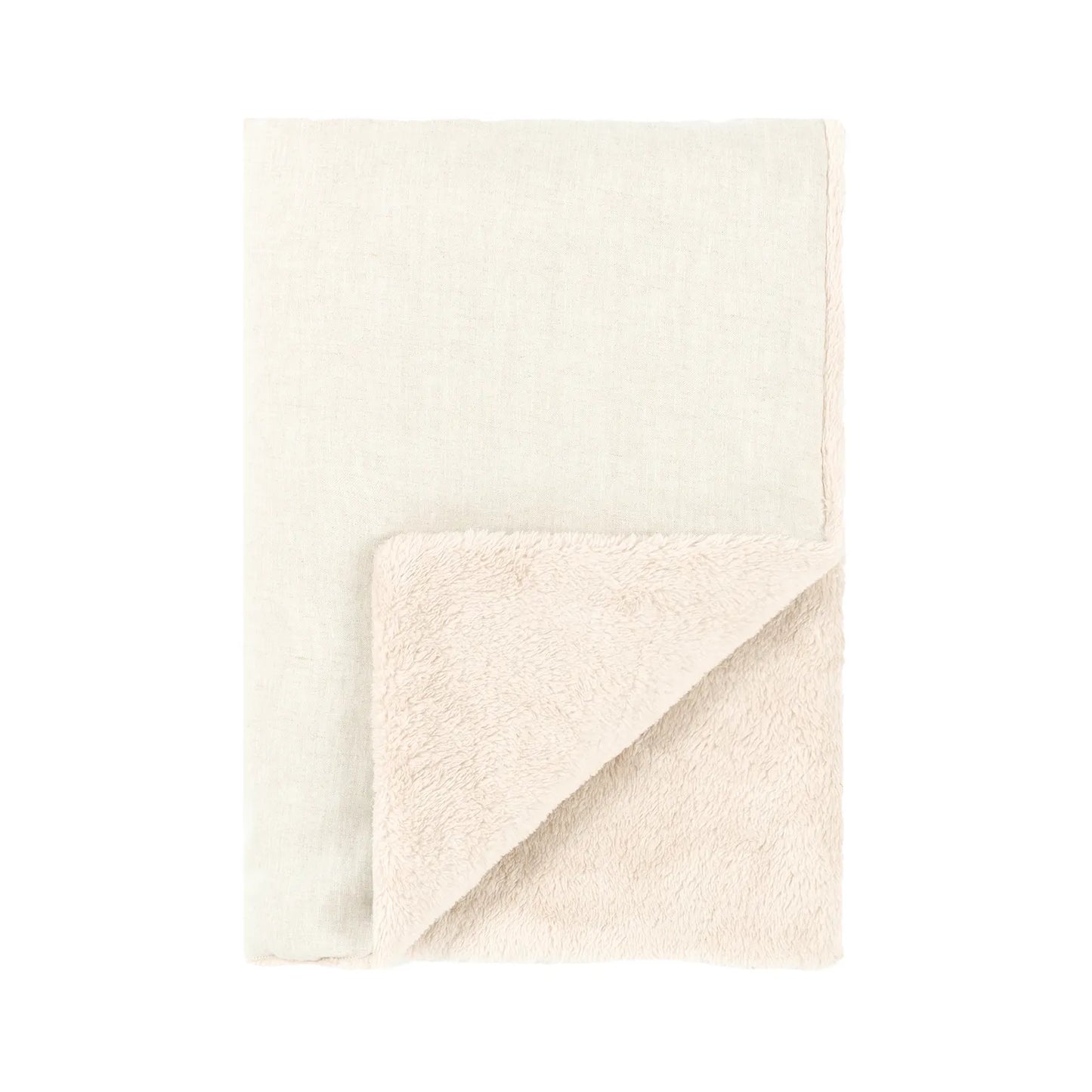 Manta Invierno L1NO lino frances bordada - Greige