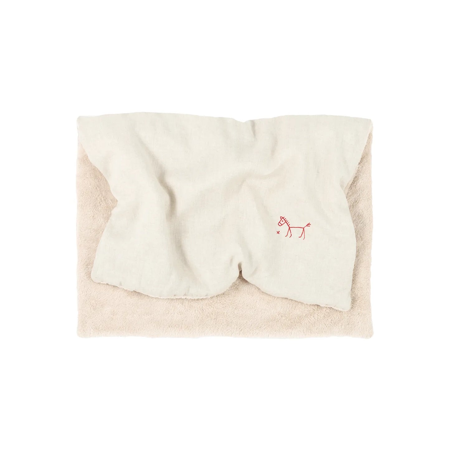 Manta Invierno L1NO lino frances bordada - Greige