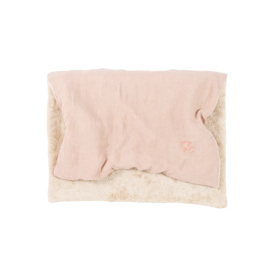 Manta Invierno L1NO lino frances bordada - Mauve Pink