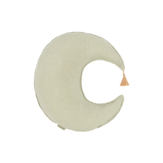 Cojín Luna lino frances lavado L1NO - Green matcha