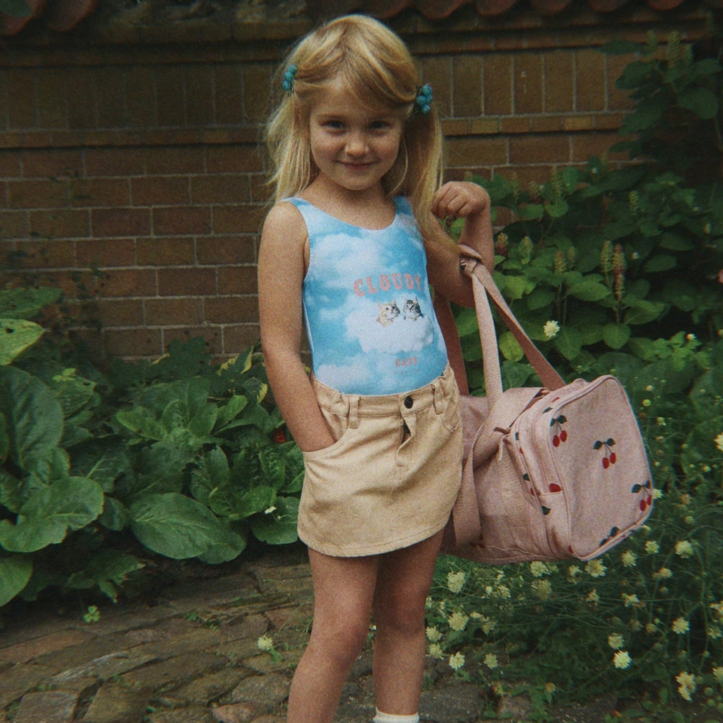 Bolso weekend bag para niños - Ma grande cerise blush