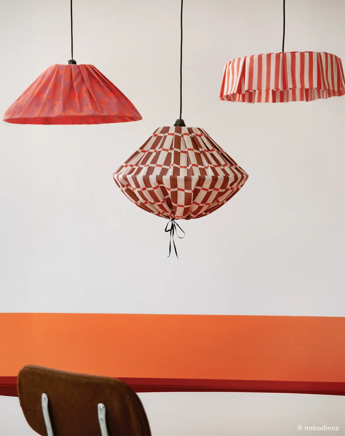 Lámpara colgante Vibes 40 cm - Red stripes