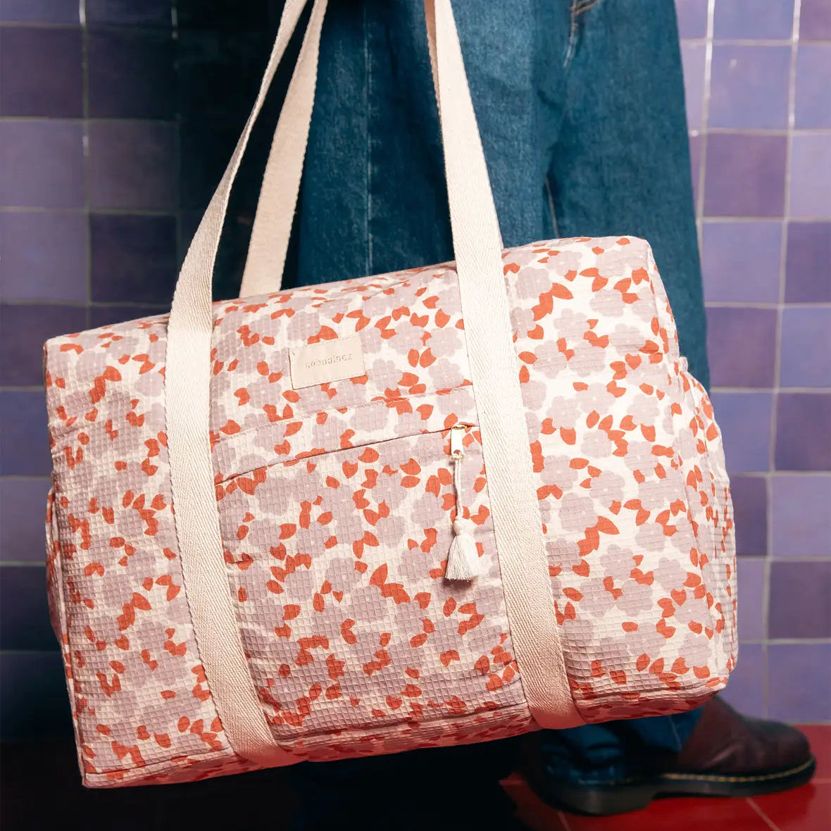Bolso cambiador impermeable Opera - Mauve sakura