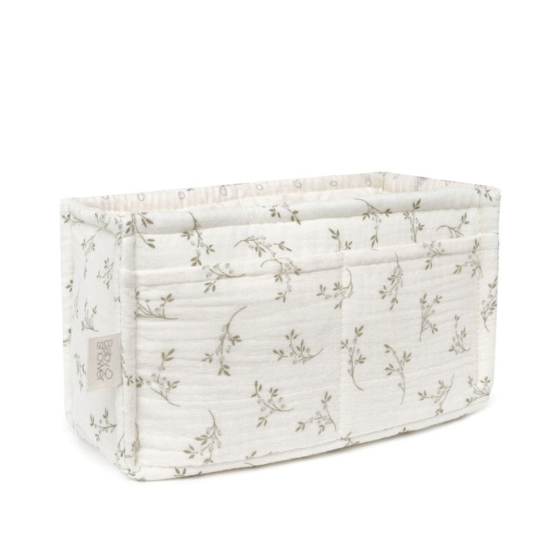 Cesta organizadora nappies - Olive bloom