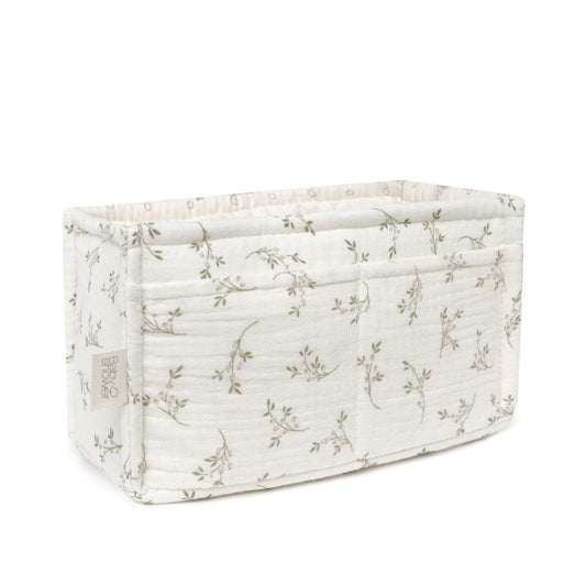 Cesta organizadora nappies - Olive bloom