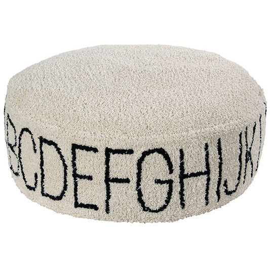Pouf ABC Natural - black
