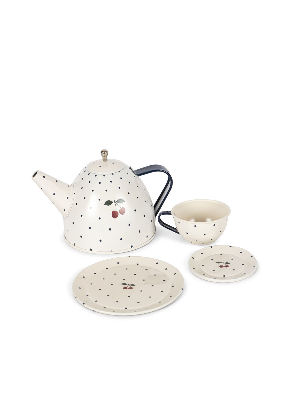 Set de té metálico - Blue dot