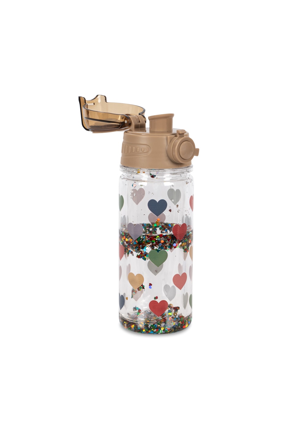 Botella bon coeur coloré glitter