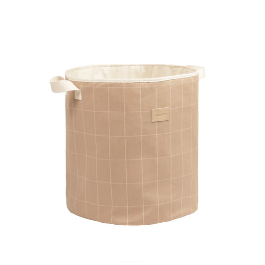 Cesta de almacenaje playground - Taupe grid