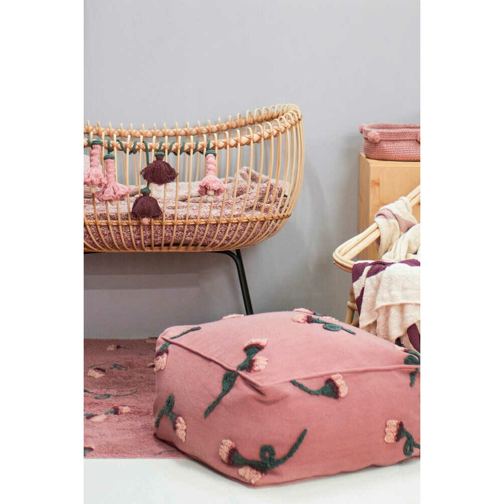 Pouf English Garden Ash Rose