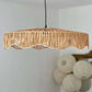 Lámpara colgante scalloped rafia