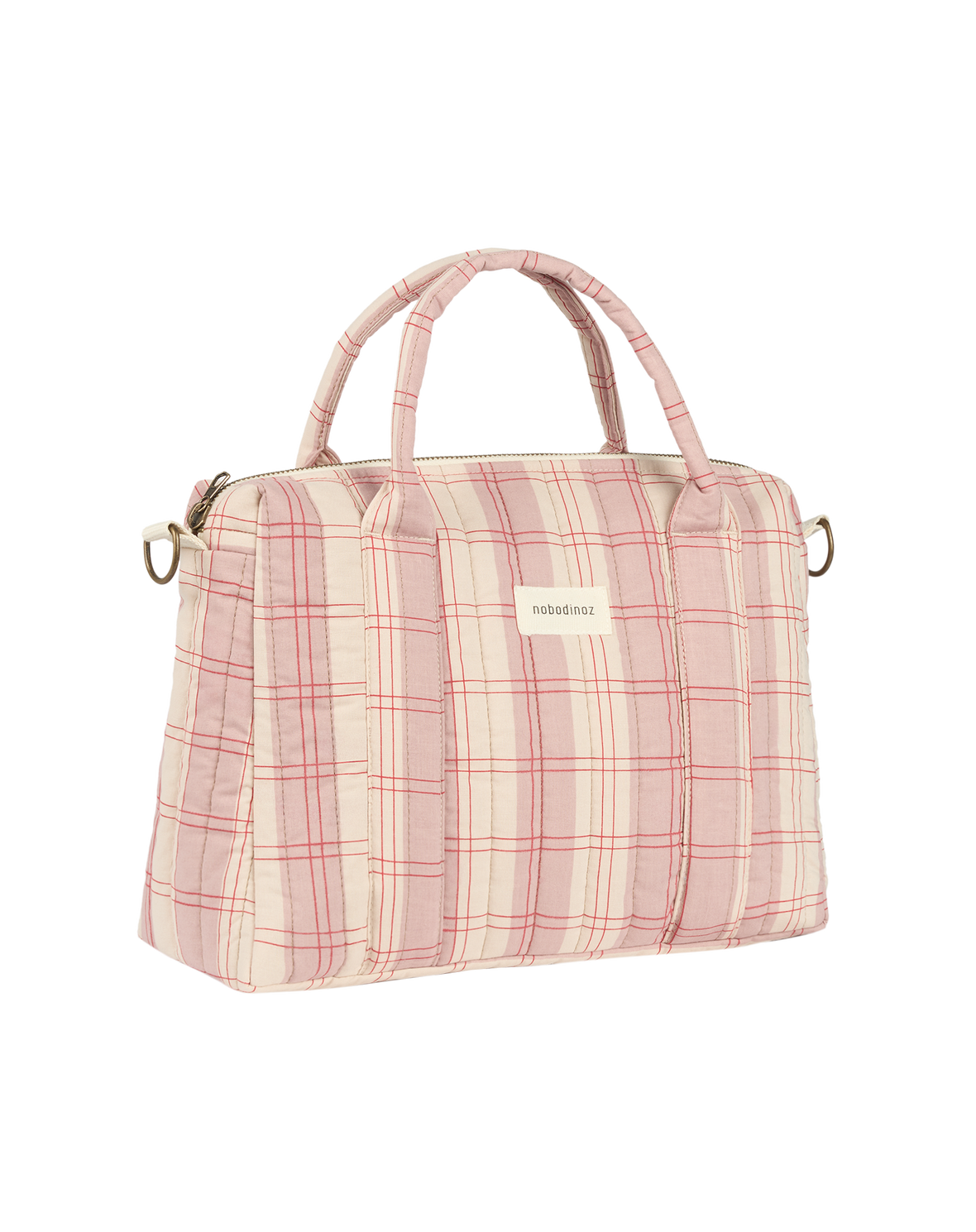 Bolso Organizador de cochecito y mini bolso stories limited edition - Powder red checks