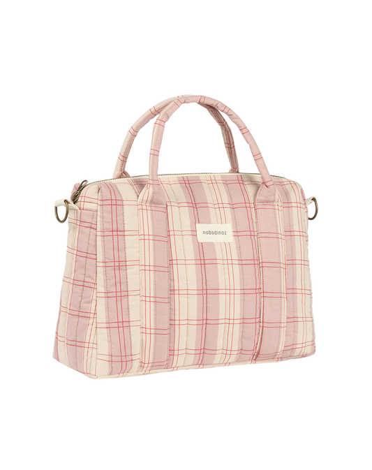 Bolso Organizador de cochecito y mini bolso stories limited edition - Powder red checks