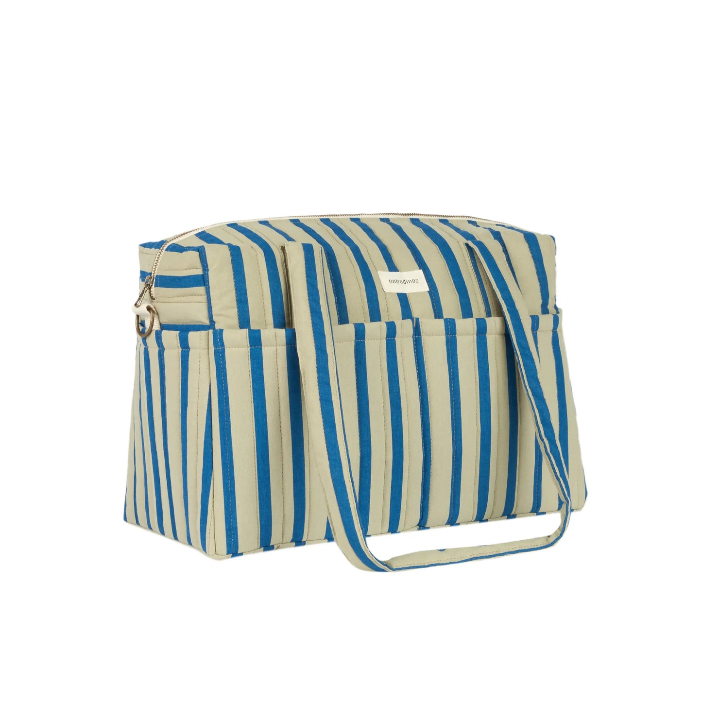 Bolso cambiador apto para coche Stories limited edition - Green blue stripes