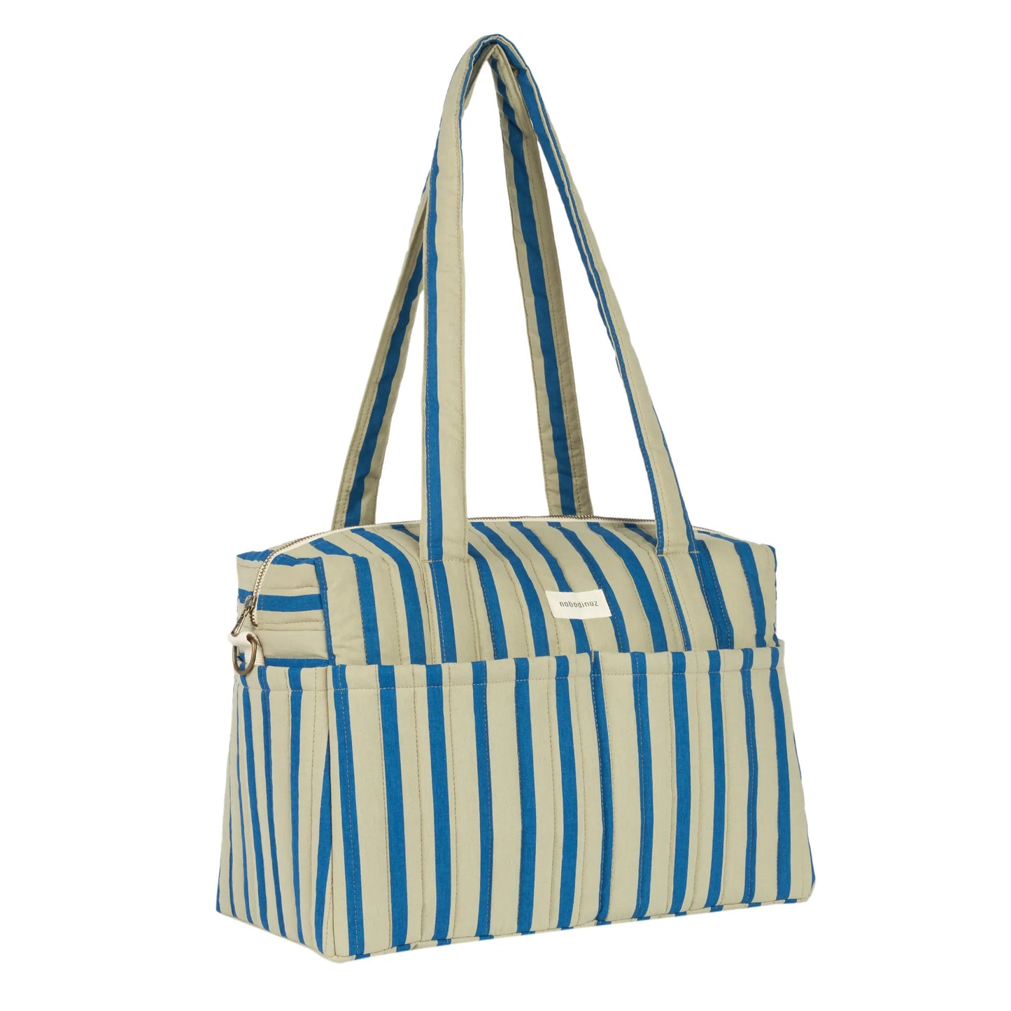 Bolso cambiador apto para coche Stories limited edition - Green blue stripes
