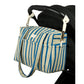 Bolso cambiador apto para coche Stories limited edition - Green blue stripes