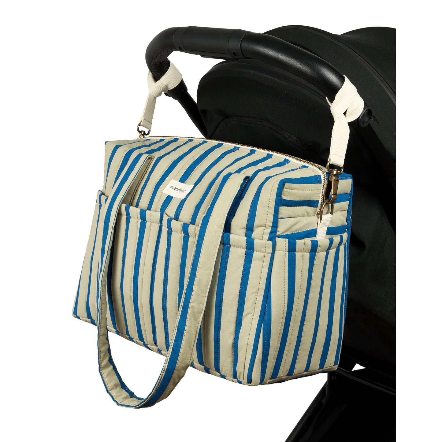Bolso cambiador apto para coche Stories limited edition - Green blue stripes