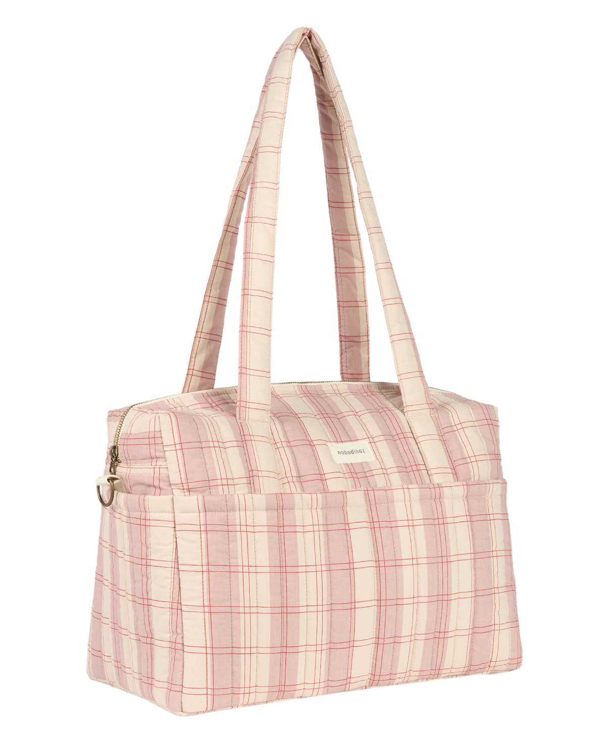 Bolso cambiador apto para coche Stories limited edition - Powder red checks
