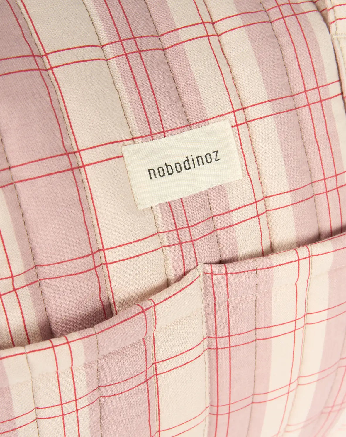Bolso cambiador apto para coche Stories limited edition - Powder red checks