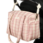 Bolso cambiador apto para coche Stories limited edition - Powder red checks