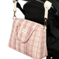 Bolso Organizador de cochecito y mini bolso stories limited edition - Powder red checks