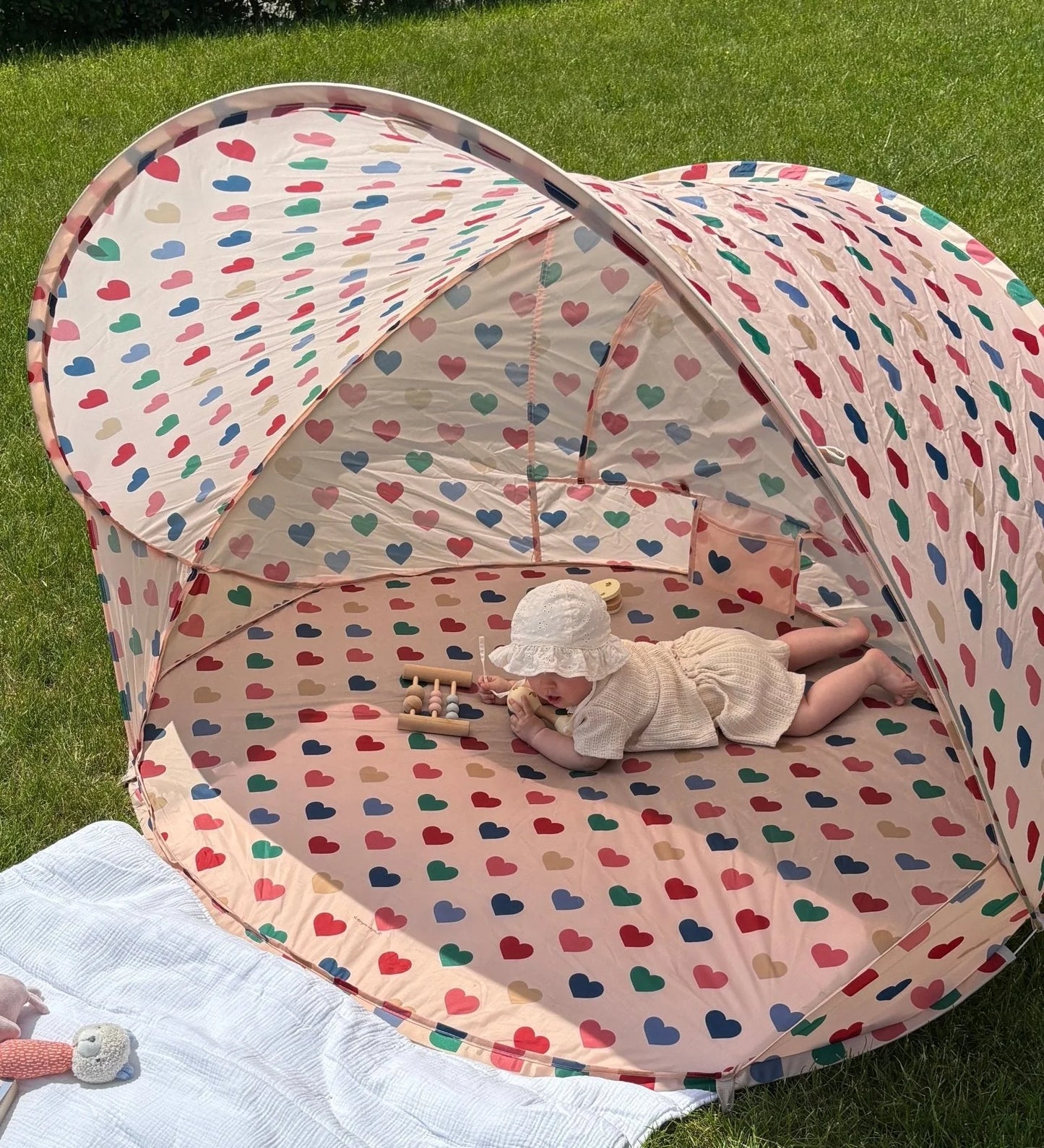 Carpa de playa pop up shelter anti UV 50 - Bon coeur coloré