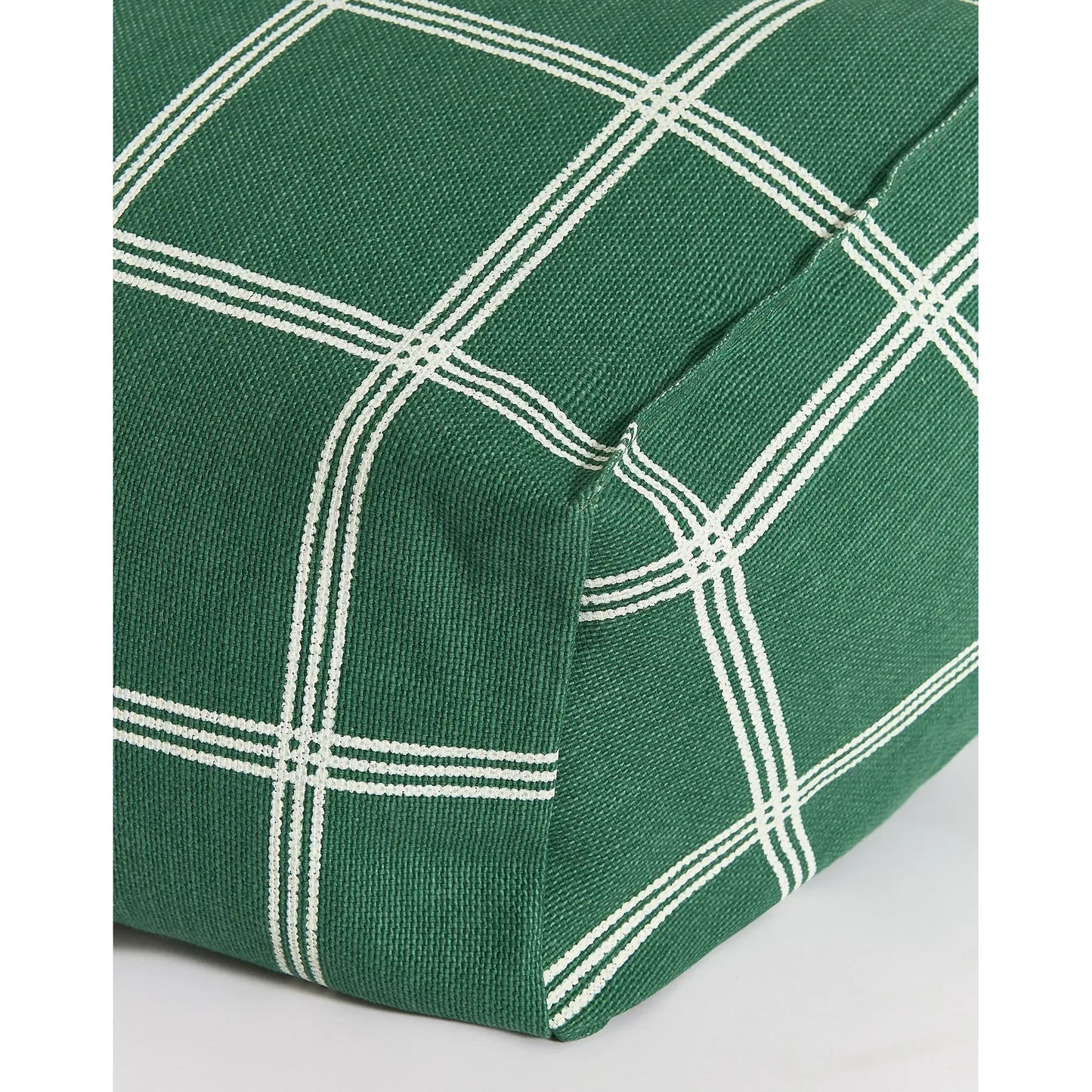 Pouf sillón vibes - Green white windowpane
