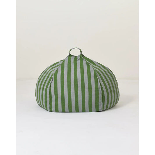 Pouf redondo vibes - Green blue stripes