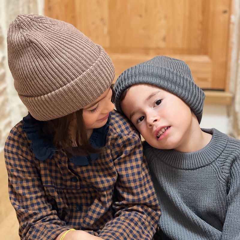 Gorro de lana merino Vitum - Iced Coffee