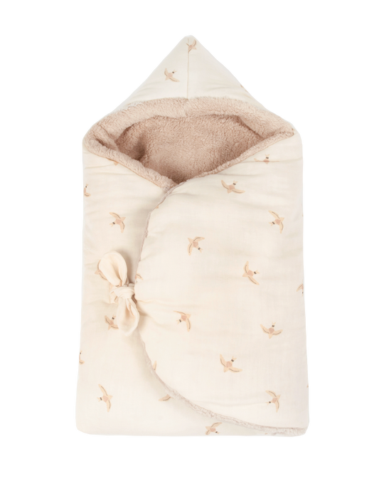 Saco capazo Cozy Wabi sabi - Nude haiku birds natural
