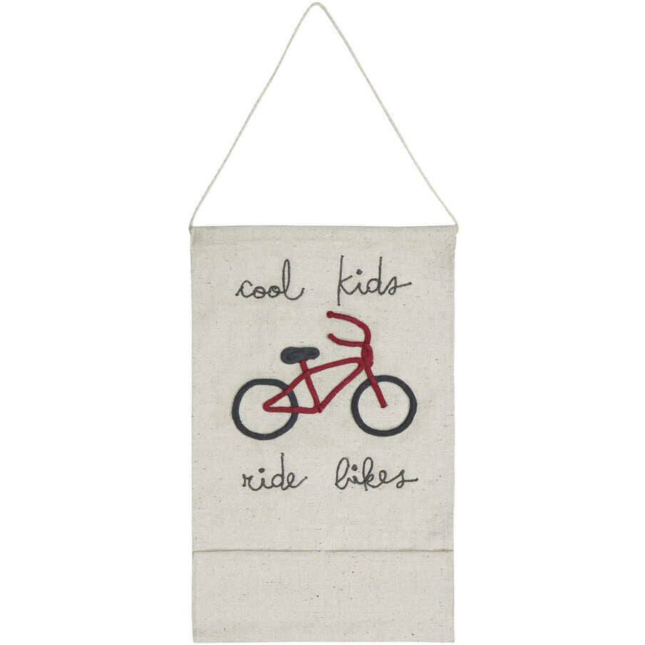 Bolsillo de pared colgante - Cool kids ride bikes